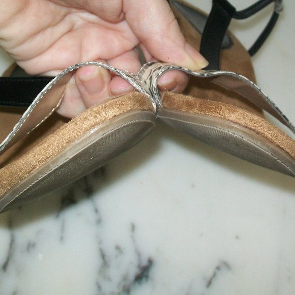 Style&co. T Strap Wedge Sandals Snake Print 9 - Picture 7 of 8
